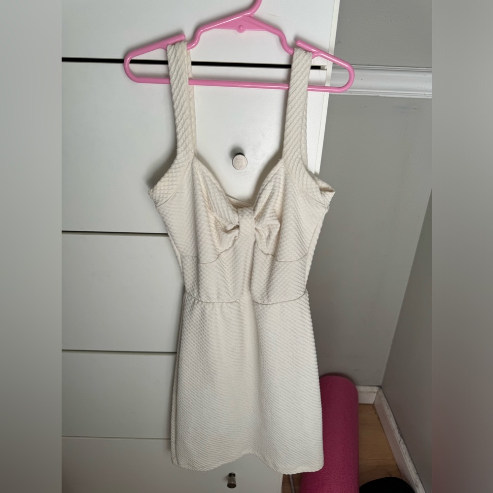 White mini dress